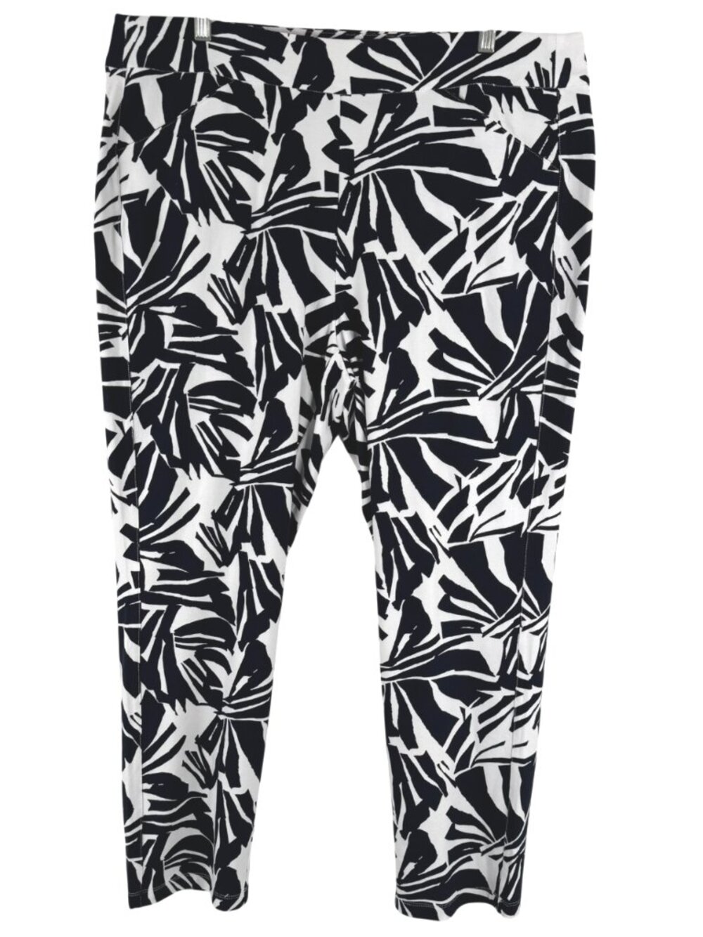 Chico's Travelers Pull On Printed Crepe Pants Womens Size 3 Stretch NWT PT-2784
